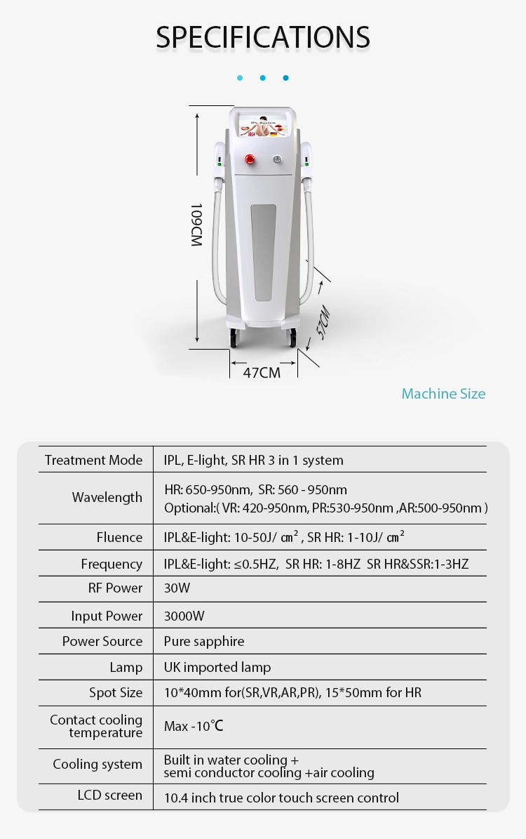 Elight Dpl Opt RF Machine/IPL Hair Removal Machine