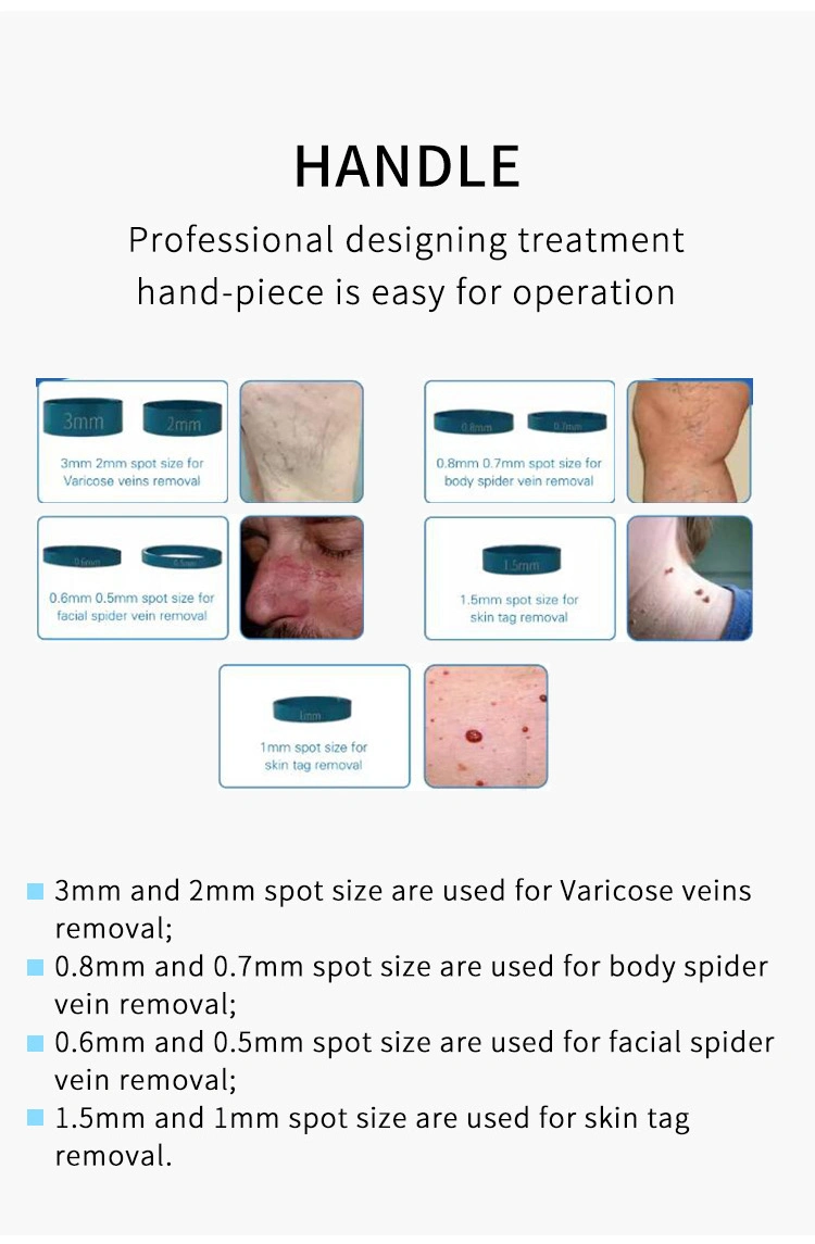 Laser Spider Veins Vascular Removal Laser Facial Telangiectasis Removal 2 in 1 980nm Diode Laser Beauty Machine + Skin Cooling