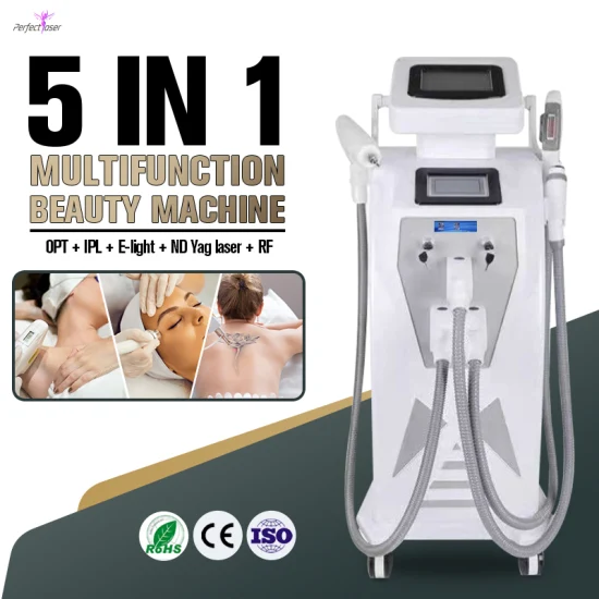 Multifunktionale IPL Opt Laser Haarentfernung Elight RF Hautverjüngung Pico ND YAG Pikosekundenlaser Tattooentfernung Schönheitssalon Maschinenlaser