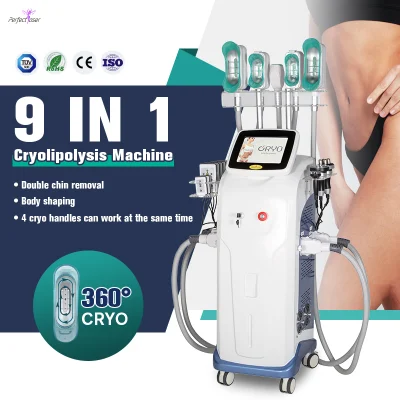 360° Kryolipolyse Abnehmen von Fett Einfrieren Gewichtsverlust Einfrieren Kryo Lipo Laser Schönheit Vakuumkavitationssystem Lipolaser RF Cool Body Sculpting Machine