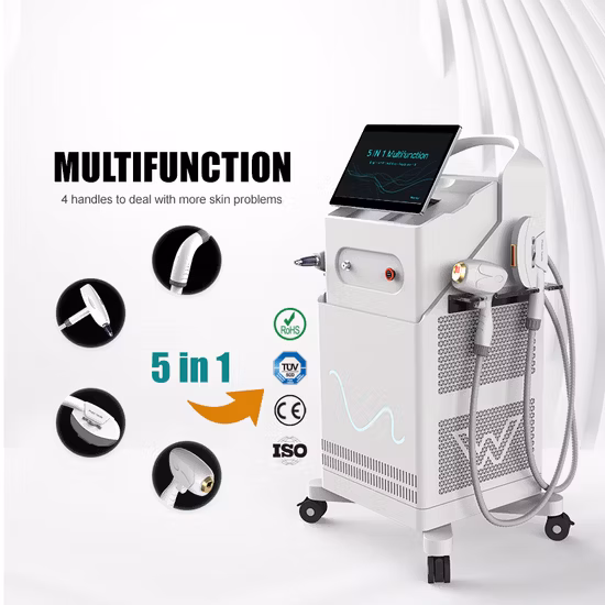 IPL-Laser-Haarentfernung E-Licht-Hautverjüngungsmaschine DPL Multifunktions-Opt Permanente Haarentfernung Gesichtsaufhellung Laser-Schönheitssalon-Maschine